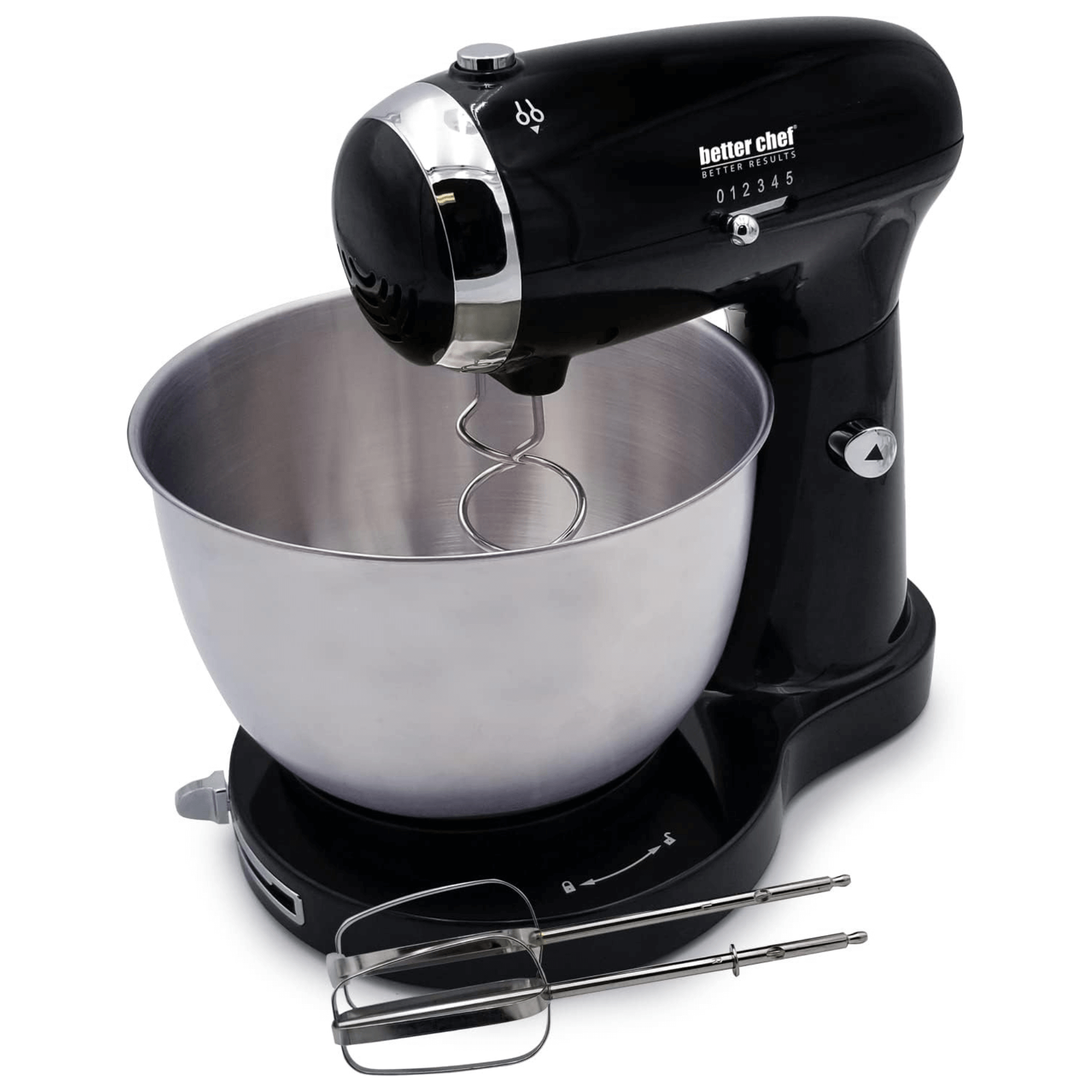 Better Chef 350W Classic Stand Mixer with Stainless Steel Bowl