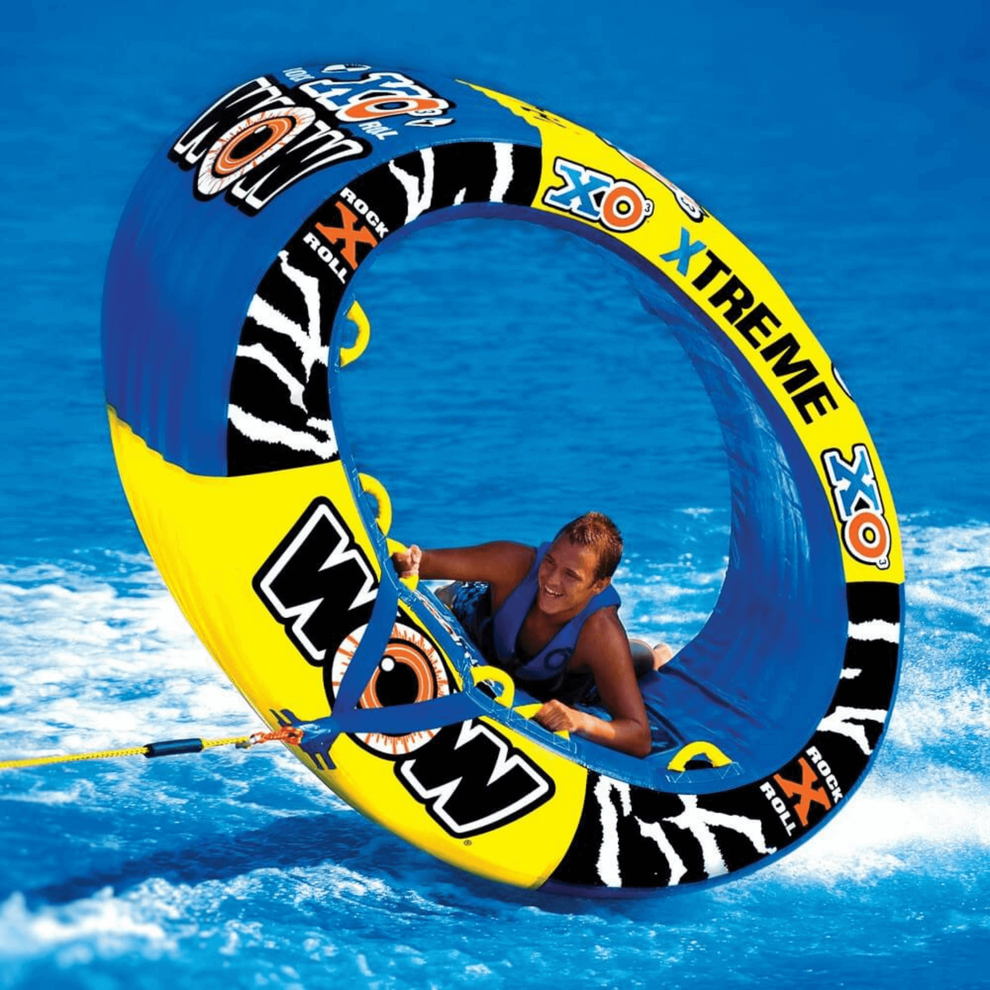 WOW Watersports Xtreme Inflatable Towable Ride-in-Oval for 1 to 3 Persons