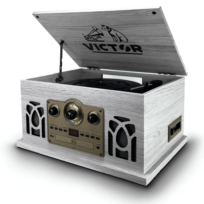 Victor Belmont 8-in-1 Wood Music Center White - Refurbished