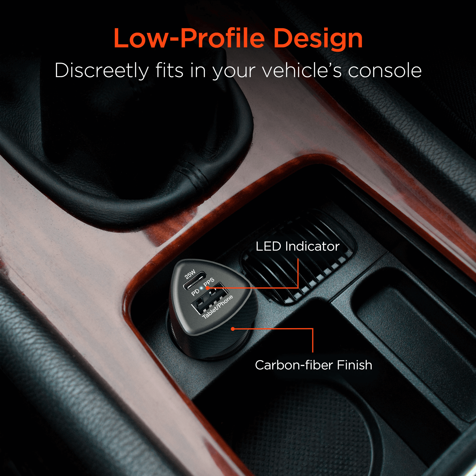 HyperGear SpeedBoost 25W USB-C PD + 12W USB Fast Car Charger with PPS