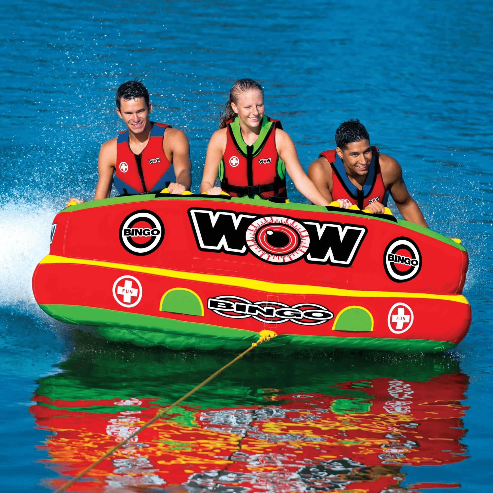 WOW Watersports Bingo 1-3 Person Cockpit Ski Tube w Foam Handles