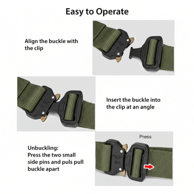 XGear Tactical Mens Tactical Belt Riggers Style with Buckle