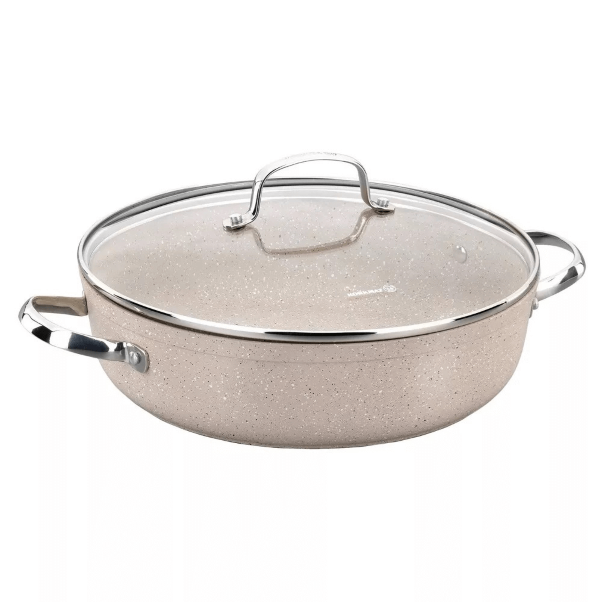 Korkmaz Granita Aluminum 2.5L Non-Stick Low Casserole Dish with Lid