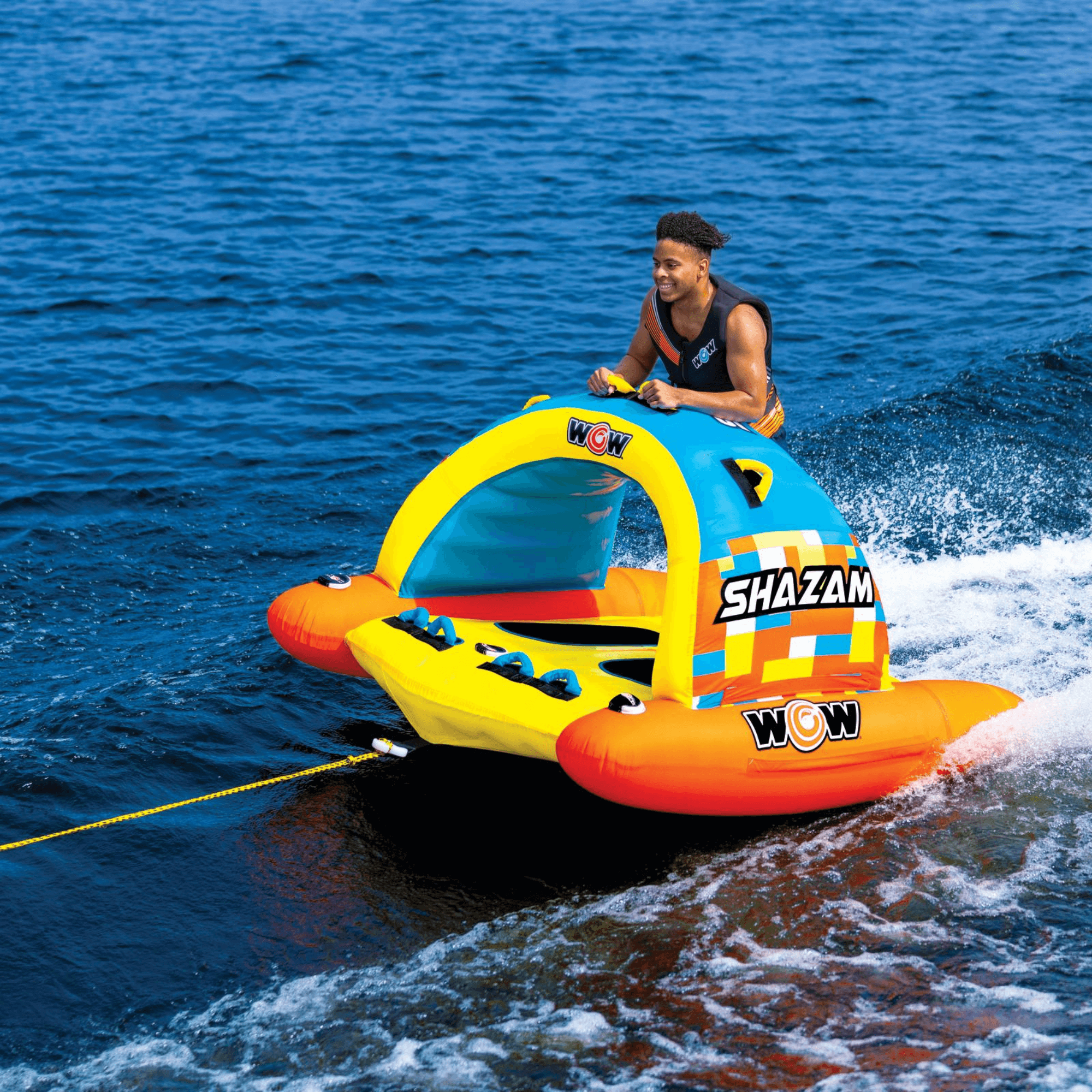 WOW Watersports DC Comics Shazam 1 and 2-Person Towable with Multiple Handles