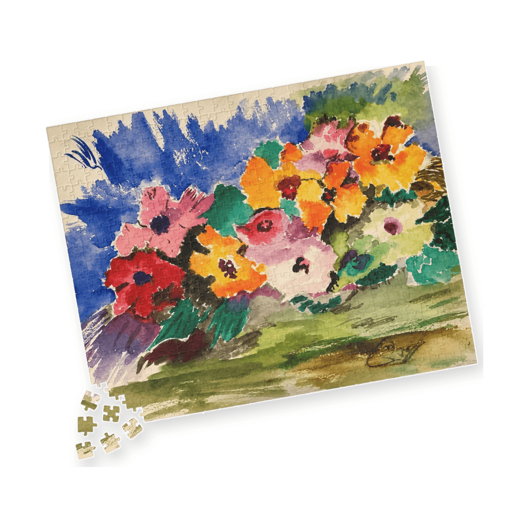 PimsArt Spring Garden Flower Bouquet Jigsaw Puzzle From Original Painting