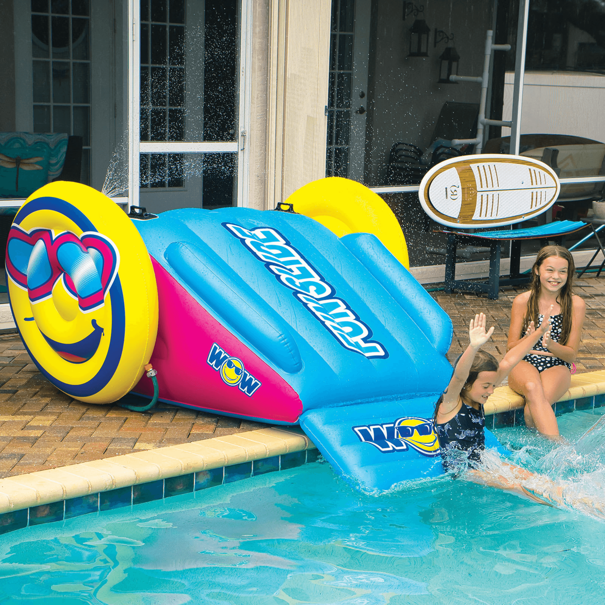 WOW Watersports Fun Inflatable Water Slide with Sprinklers for In-Ground Pools