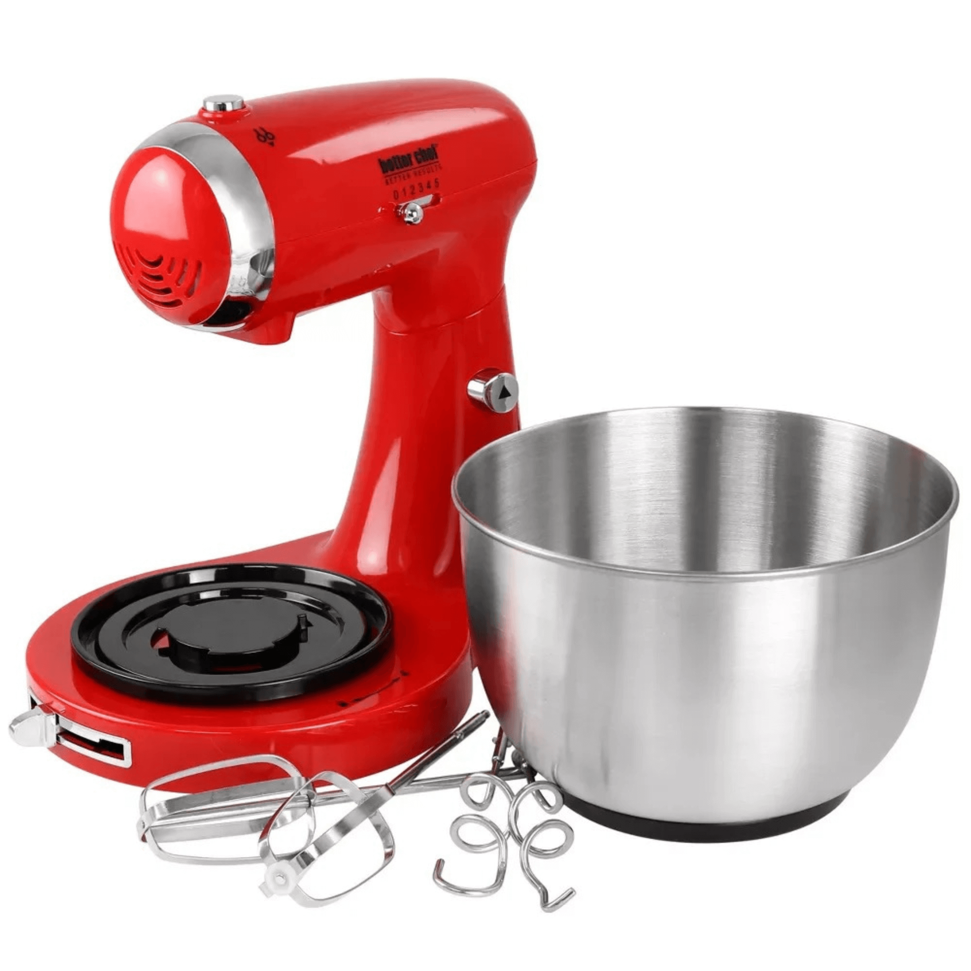 Better Chef 350W Classic Stand Mixer with Stainless Steel Bowl