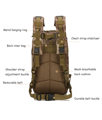 25L Unisex Backpack Molle Bag Rucksack Range Bag