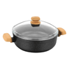 Korkmaz Montana 9.5-Inch Non-Stick Low Casserole Dish with Lid