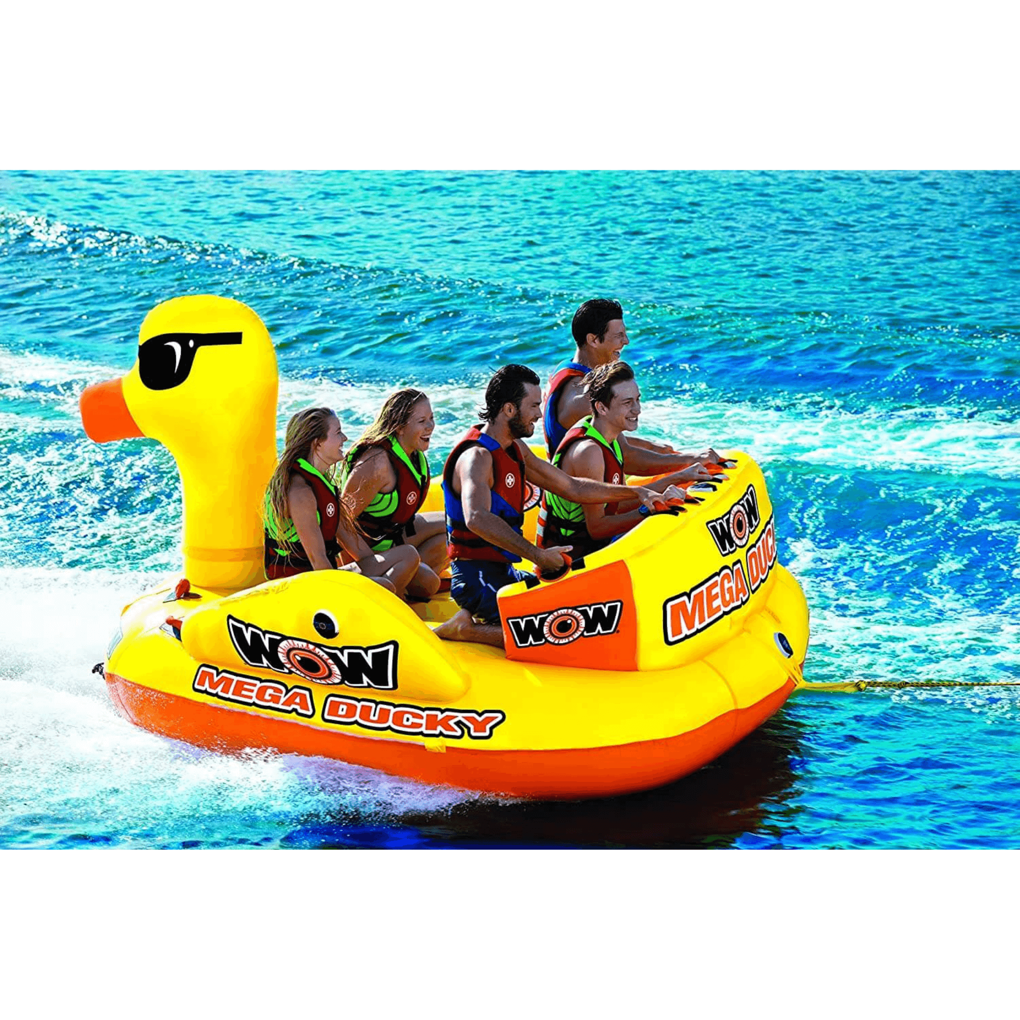 WOW Watersports Mega Ducky 5P Towable with Extra High Backrest