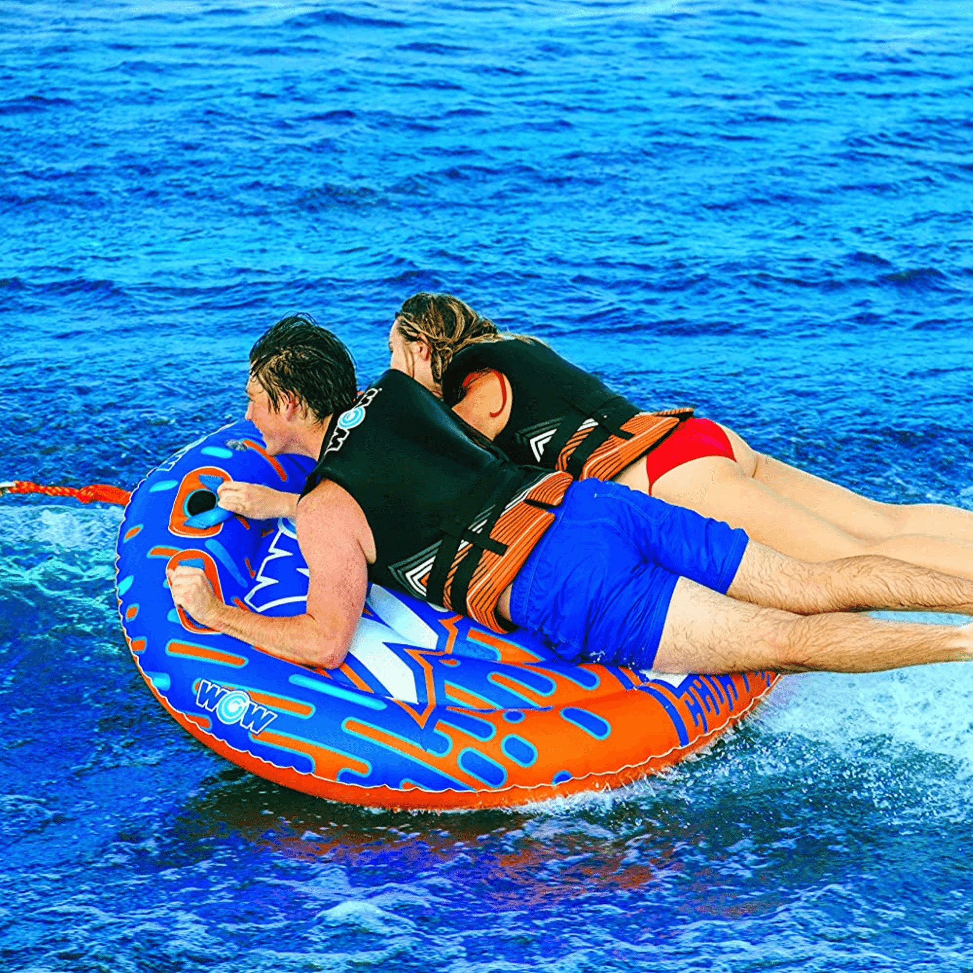 WOW Watersports Nova 2 Person Towable Deck Tube with Foam Handles