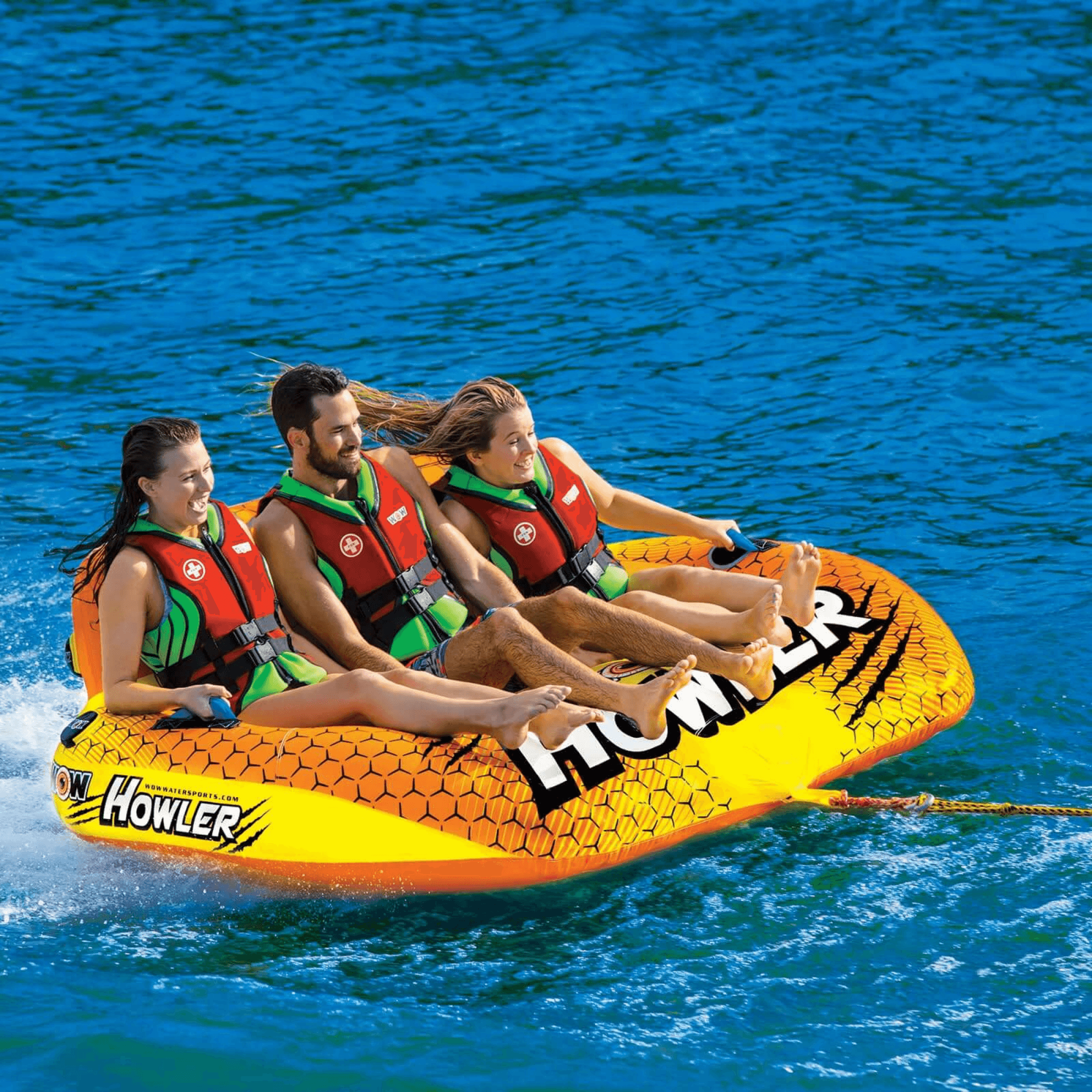 WOW Watersports Howler 1, 2 or 3 Person Inflatable Cockpit Towable Tube
