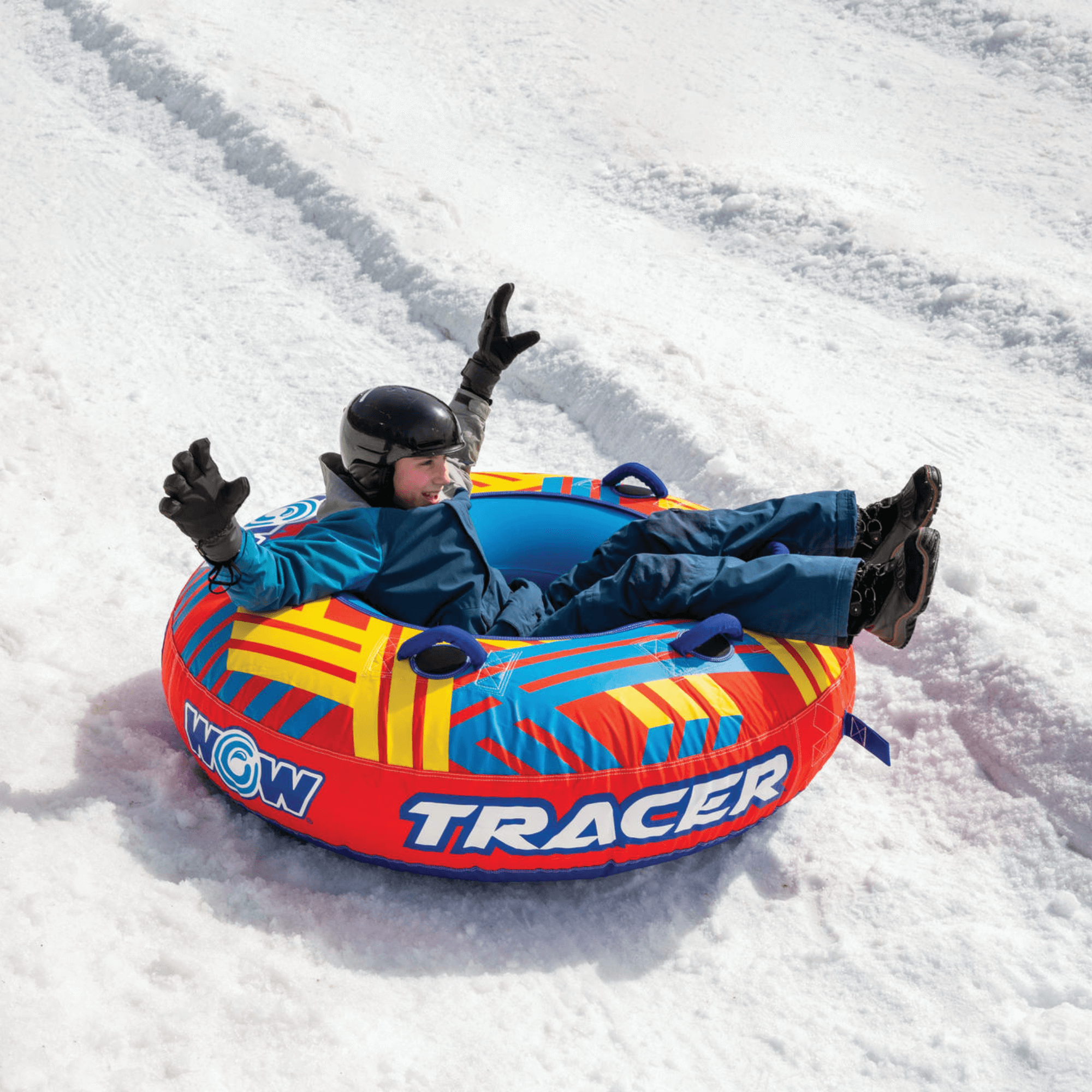 WOW Watersports Tracer Snow Tube Towable for Summer & Winter Action