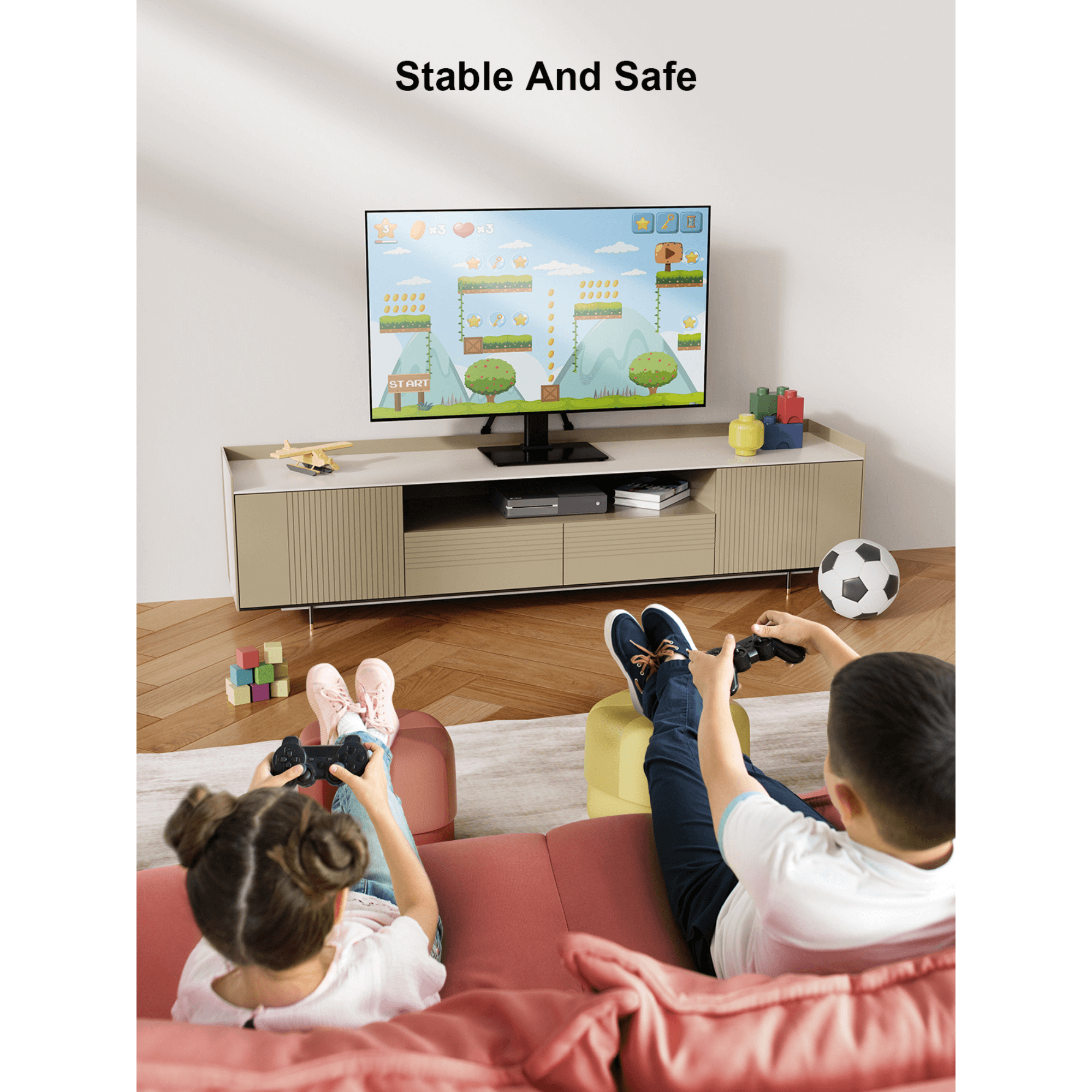 ErgoAV Tabletop TV Stand with Swivel for 19” to 43” TVs