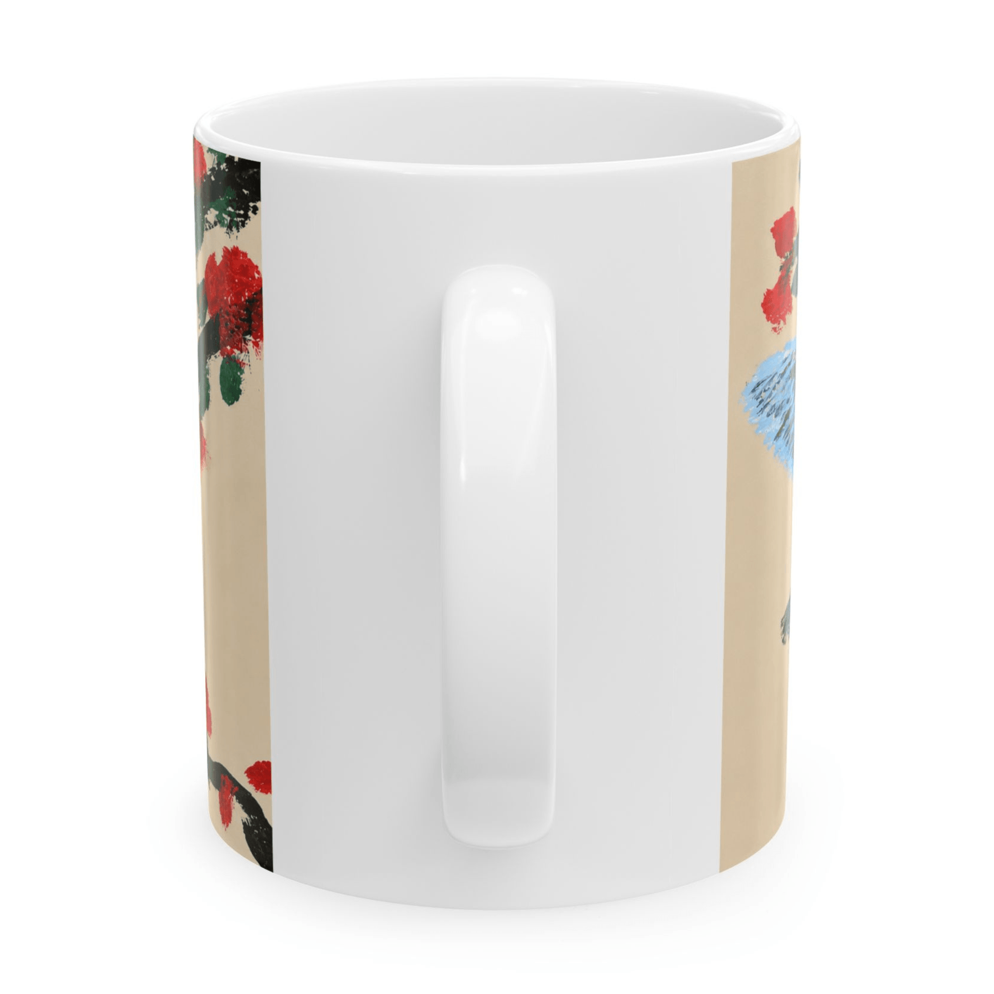 PimsArt Hummingbird and Cherry Blossom Mug From Original Painting