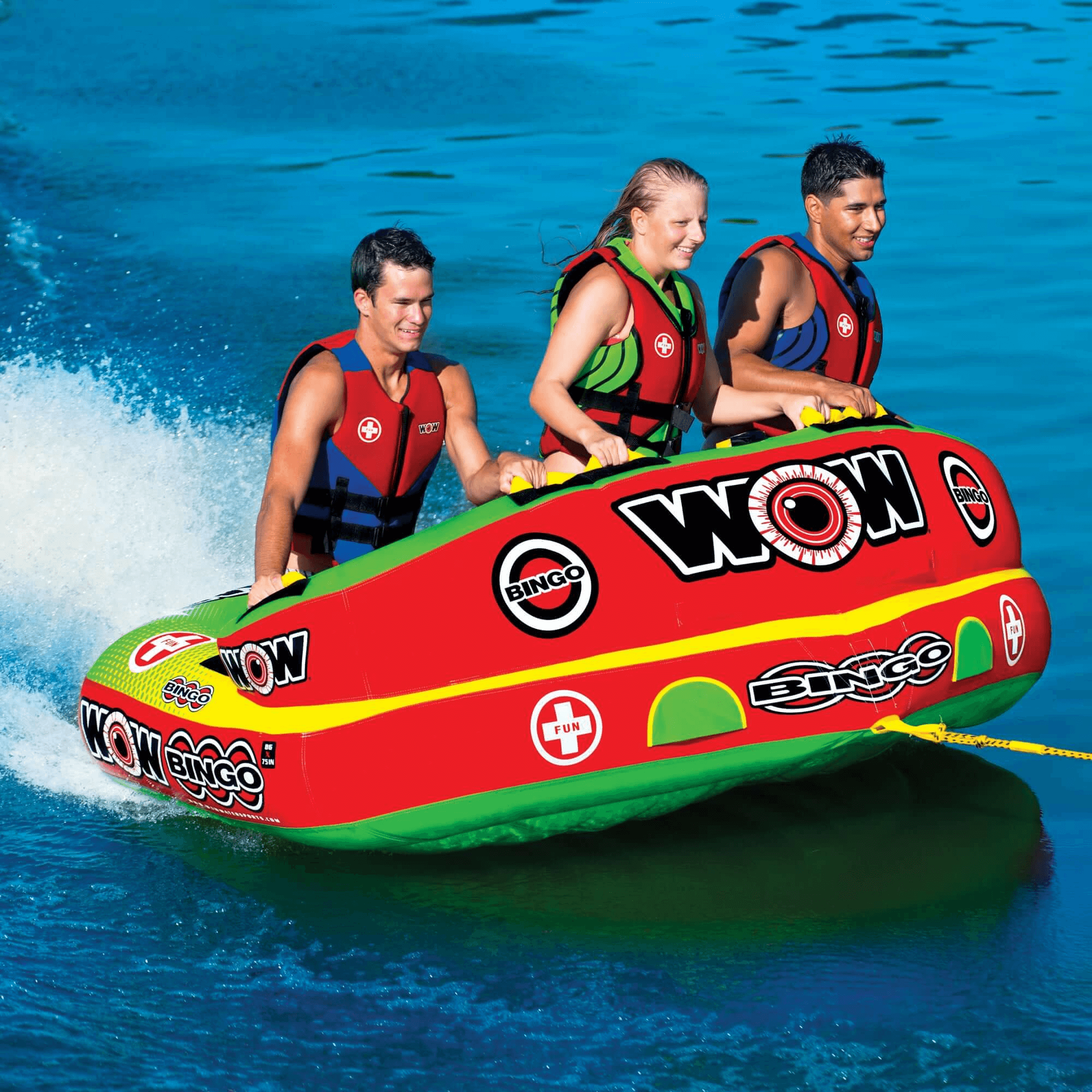 WOW Watersports Bingo 1-3 Person Cockpit Ski Tube w Foam Handles