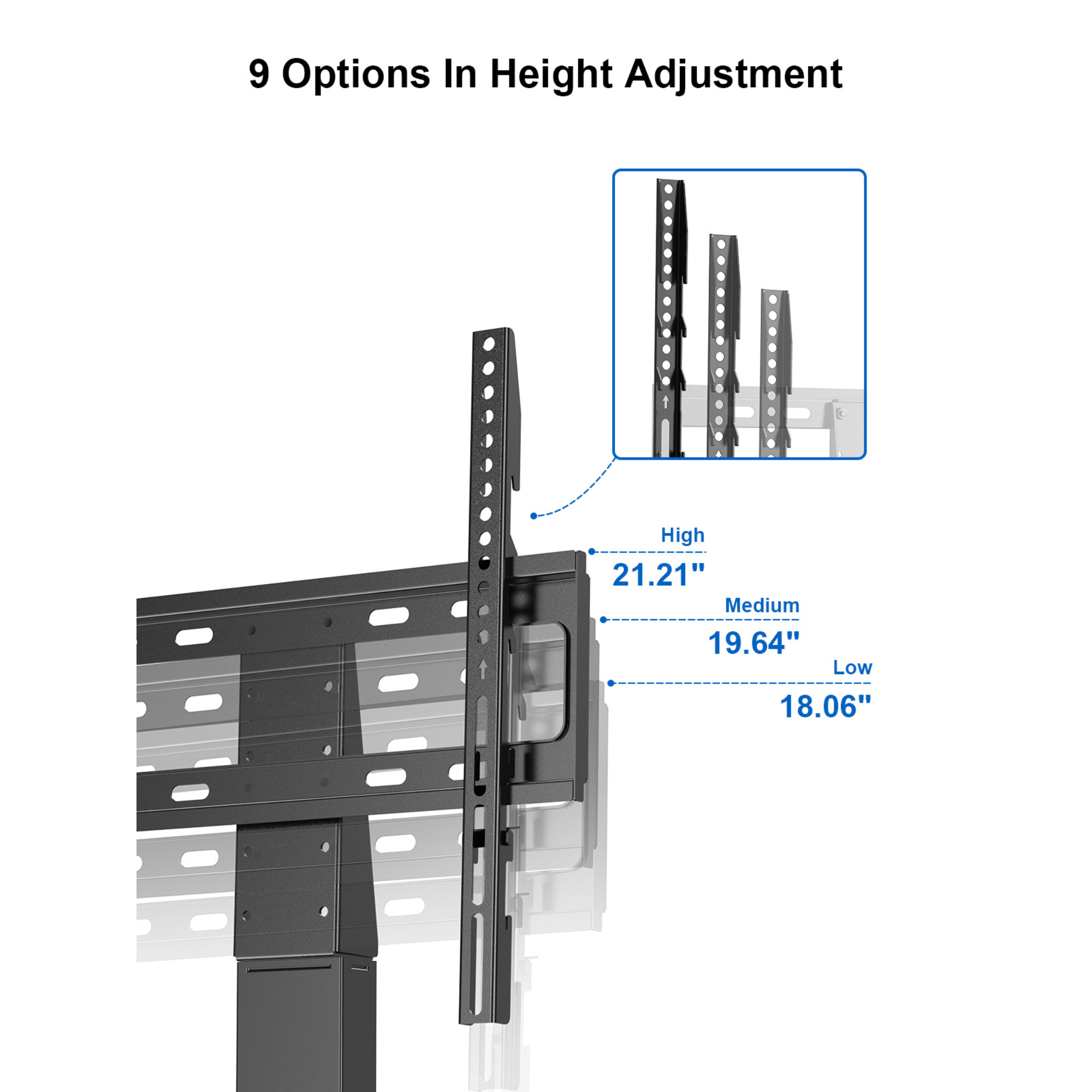 ErgoAV Tabletop TV Stand with Swivel for 40" to 55" TVs
