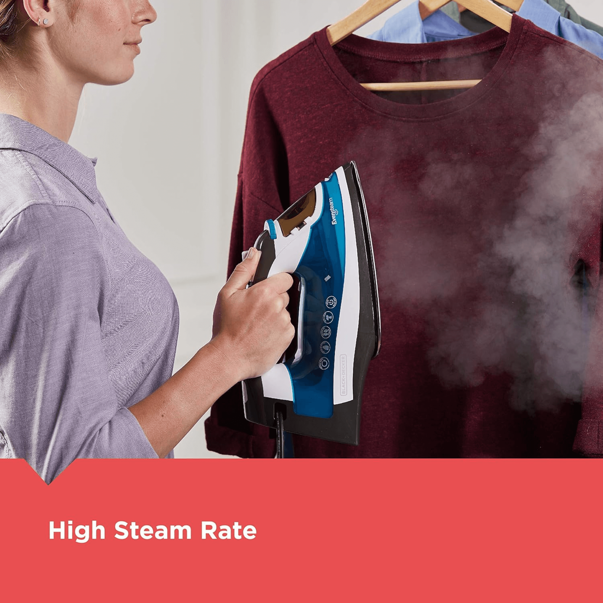 Black & Decker One-Step Cord-Reel Steam Iron