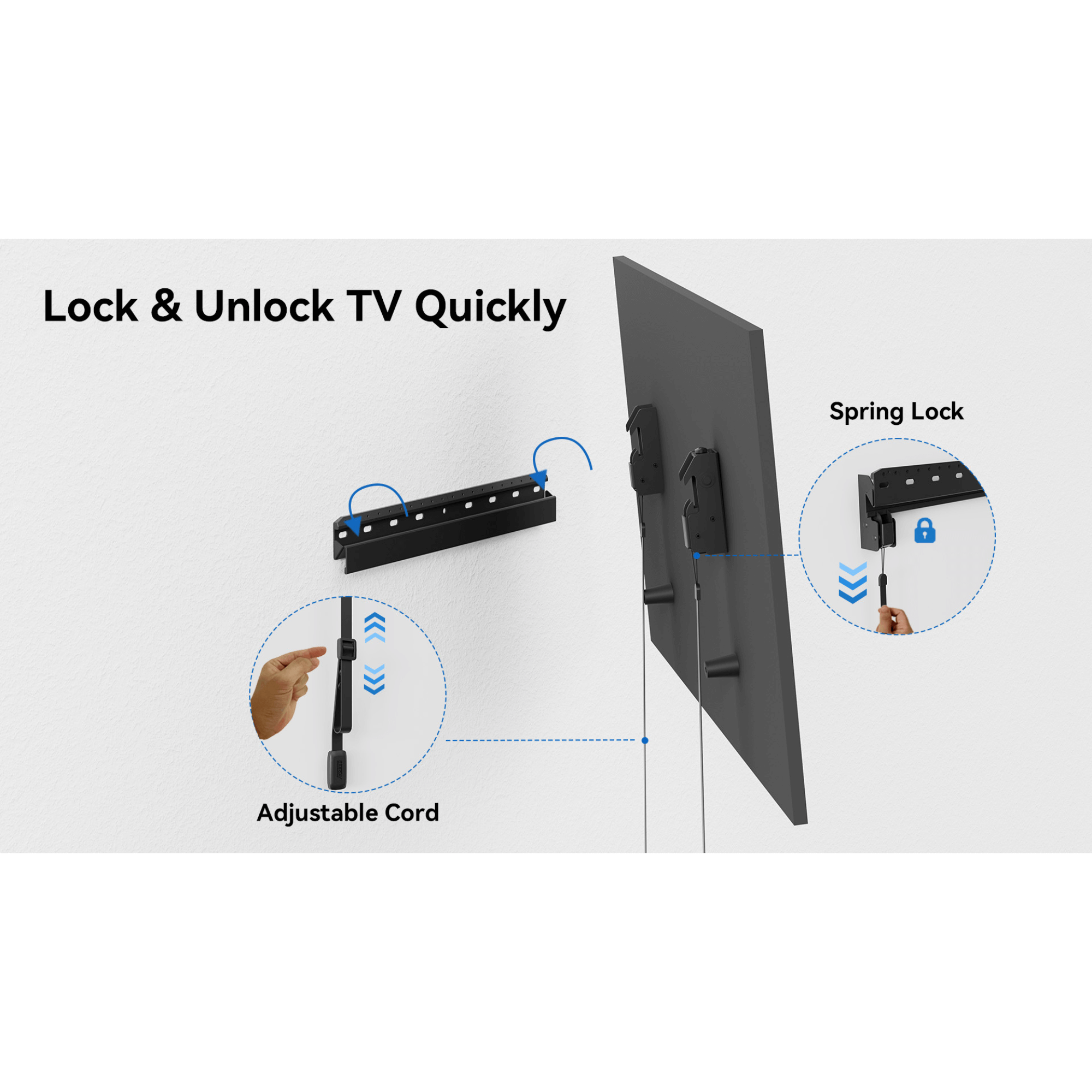 ErgoAV Medium Low Profile Fixed Mount for 19" to 65" TVs