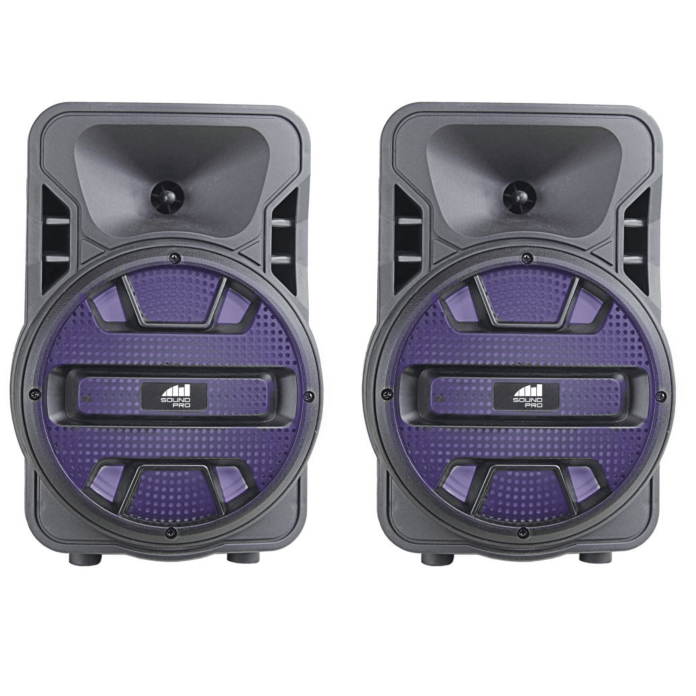 Naxa Dual 8" BT Party Speakers with Disco Light - Refurbished