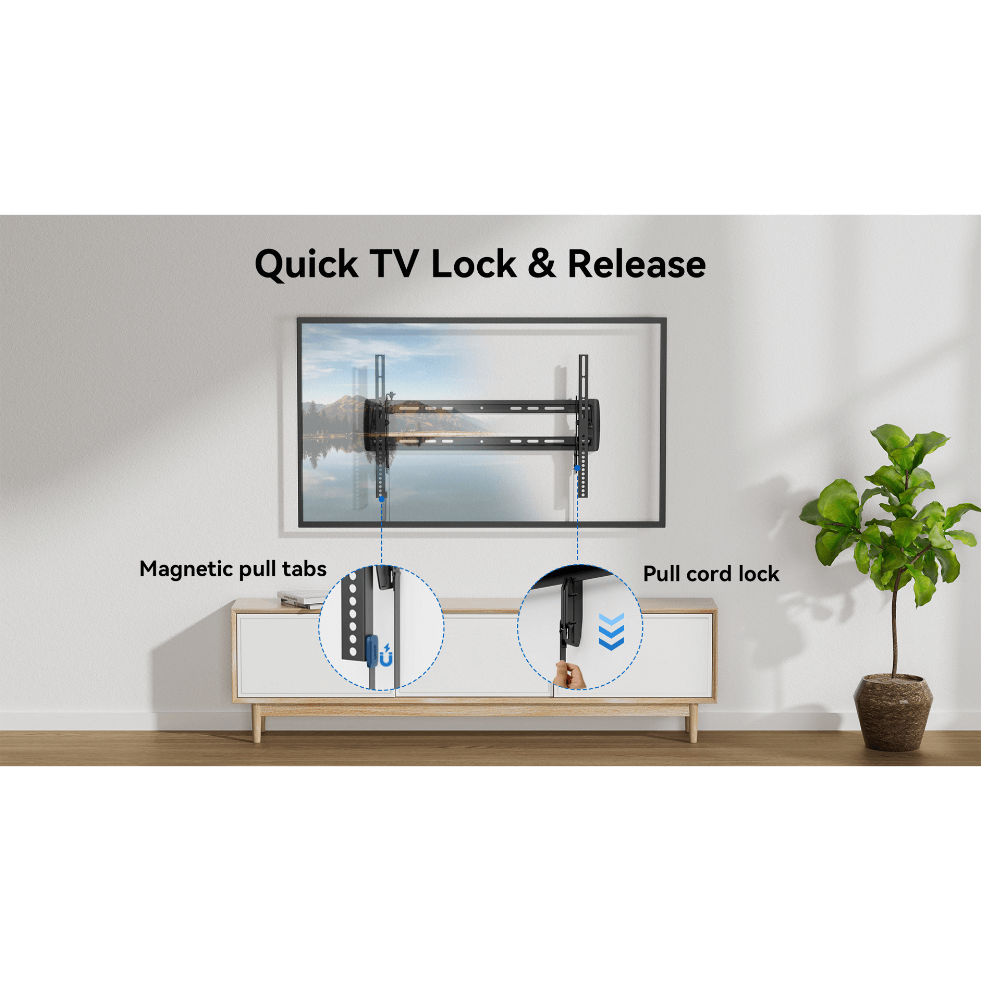 ErgoAV Large Tilt TV Mount with Level Adjust for 37" to 86" TVs