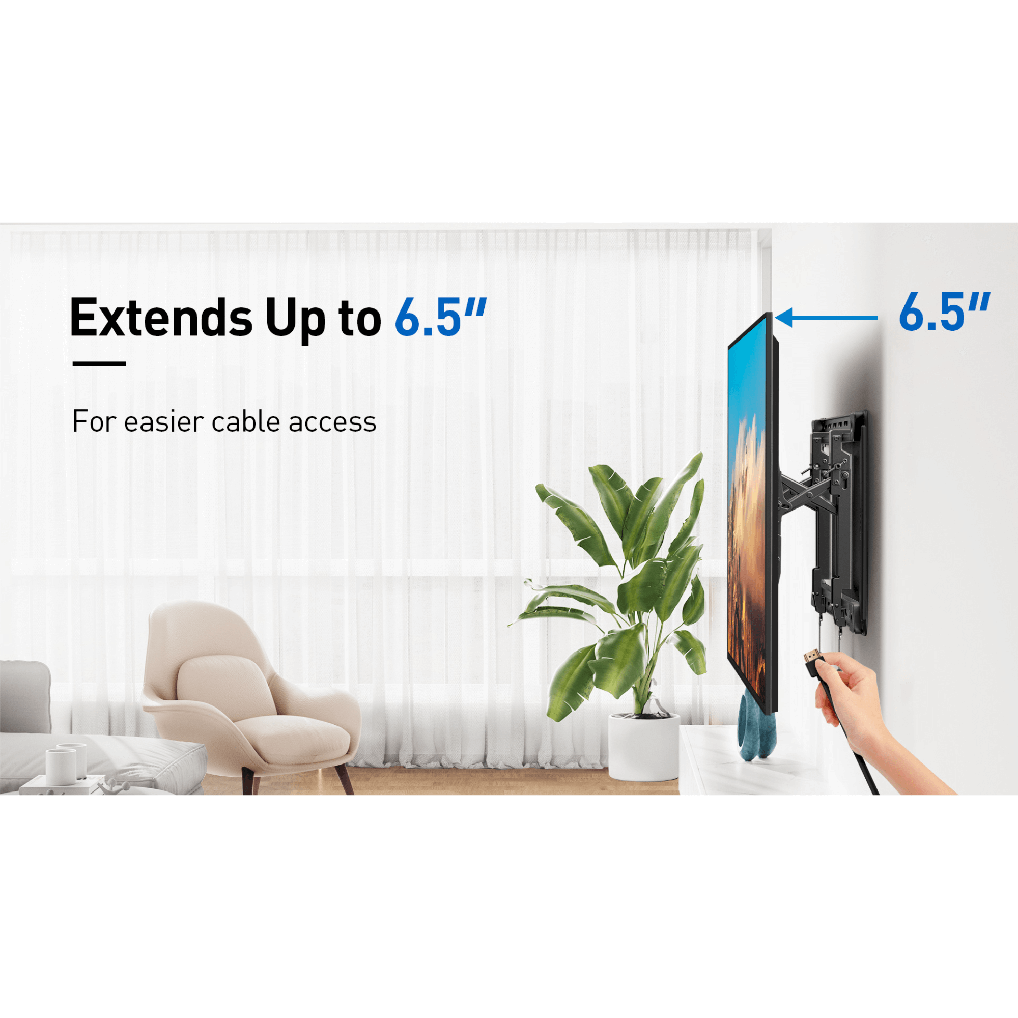ErgoAV Large Extend and Tilt Mount with Level Adjust for 40" to 100" TVs