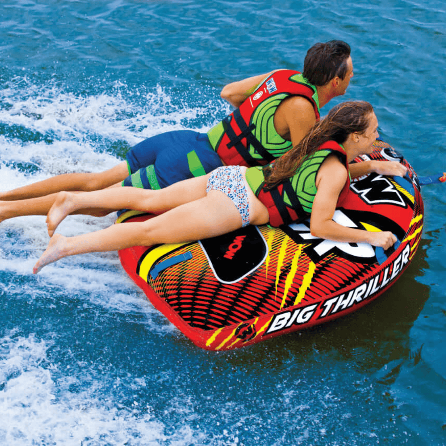 WOW Watersports Big Thriller 1 or 2 Person Inflatable Towable Deck Tube