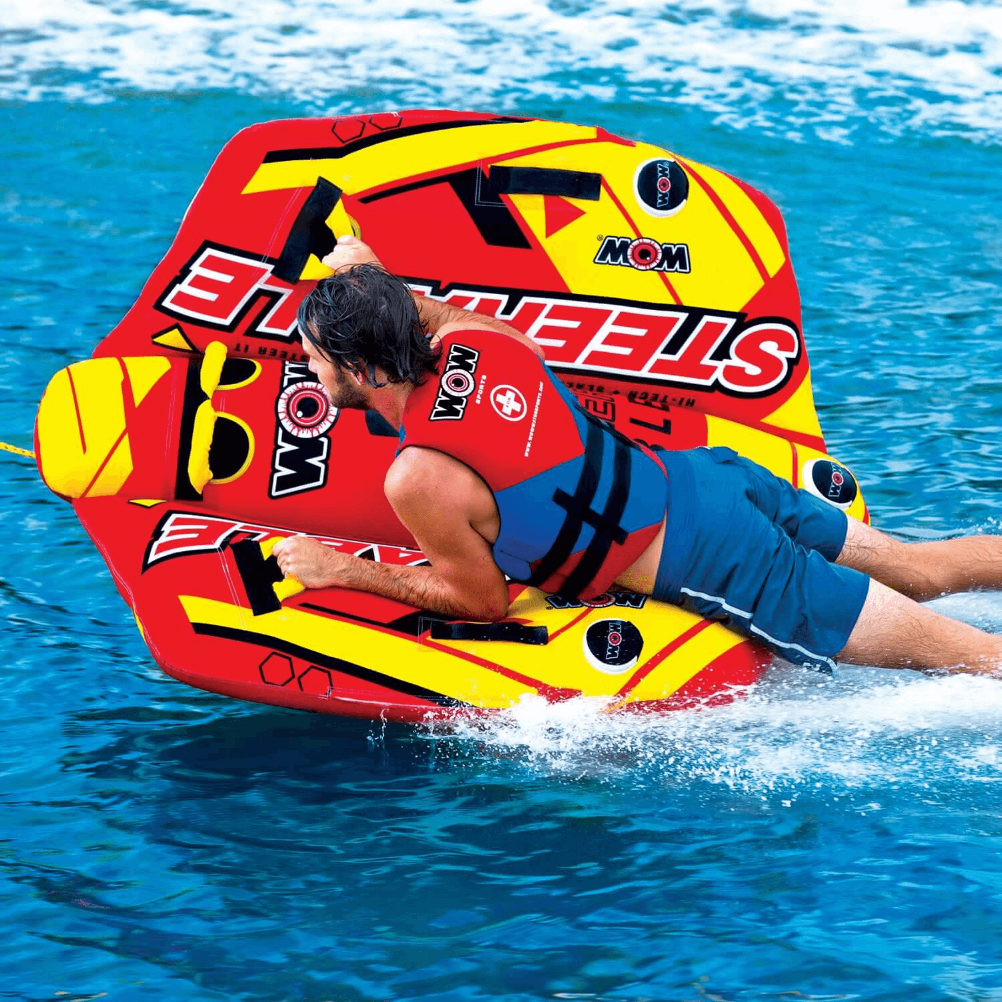 WOW Watersports Take Control of the Ride 1 or 2 P Inflatable Steerable Tube
