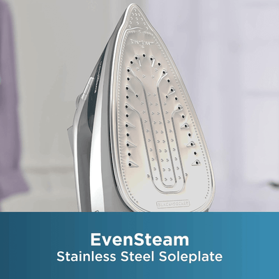 Black & Decker One Step Steam Iron with EvenSteam Stainless Steel Soleplate