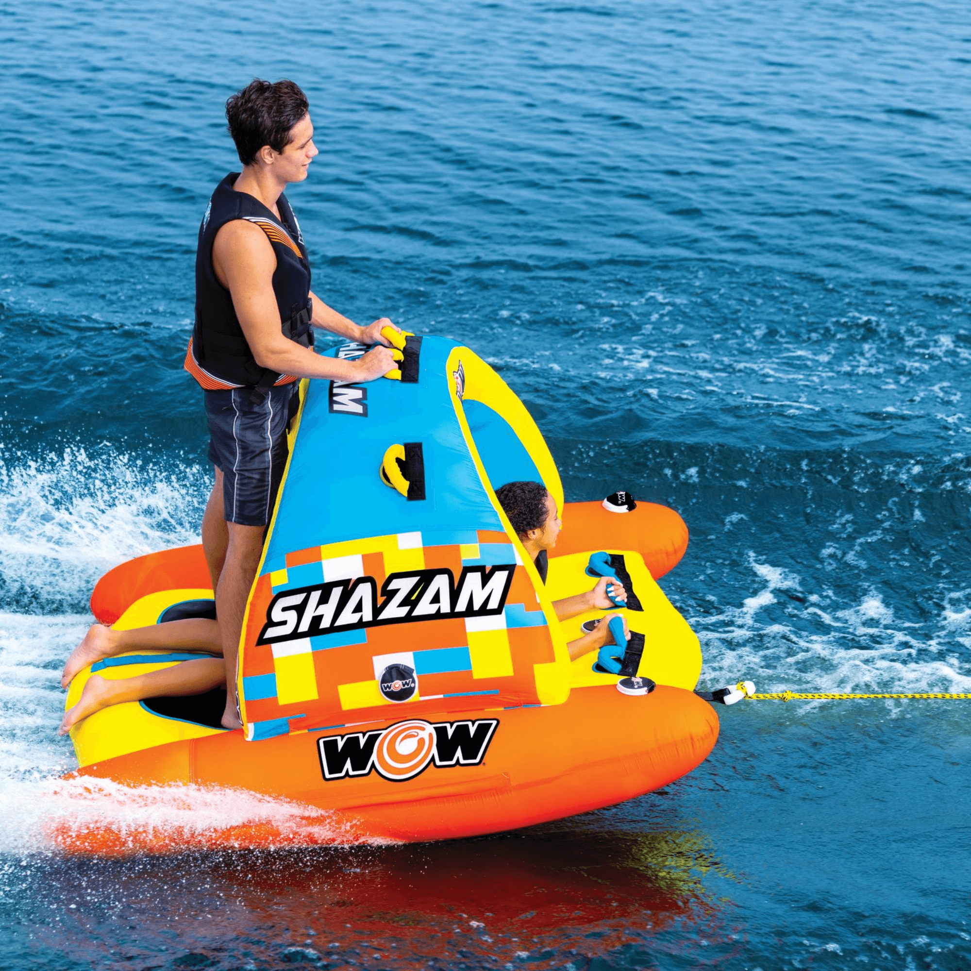 WOW Watersports DC Comics Shazam 1 and 2-Person Towable with Multiple Handles