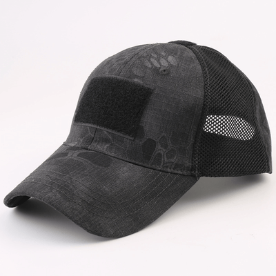 Military-Style Tactical Patch Hat with Adjustable Strap | Breathable & Unisex