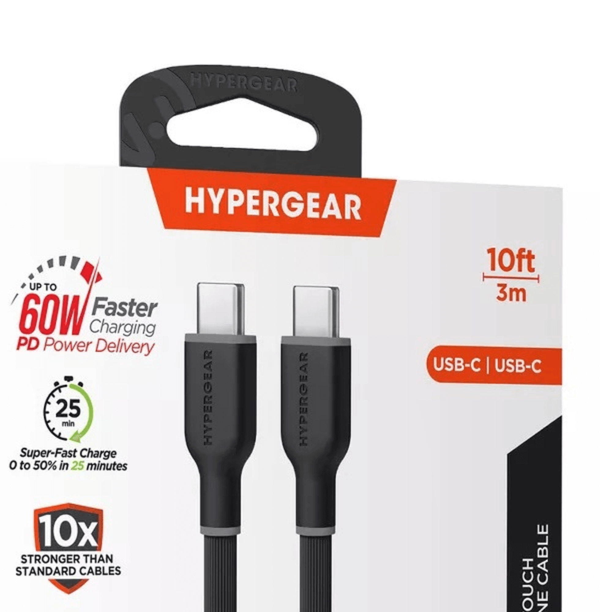 HyperGear Flexi PRO USB-C to USB-C Cable 10ft