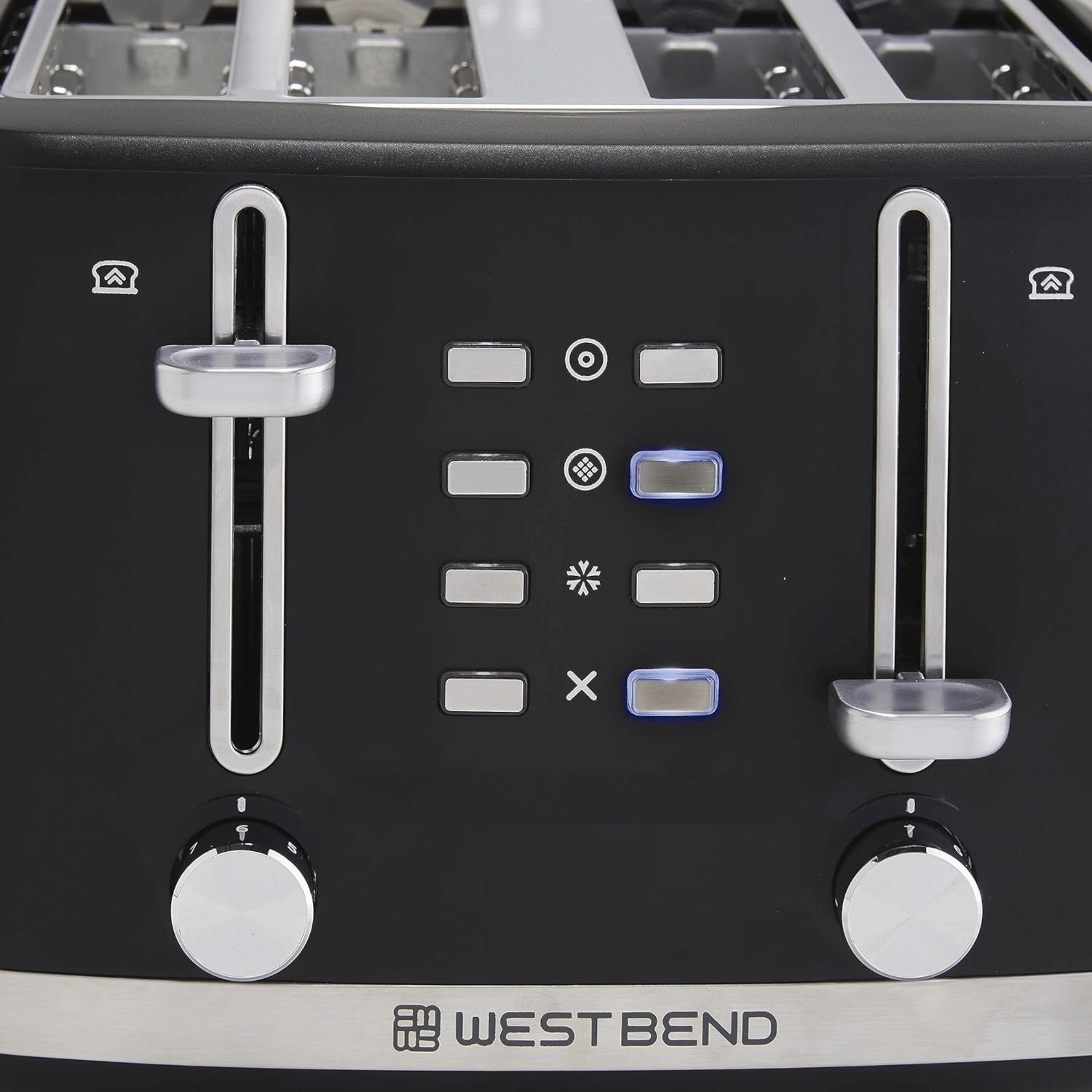 West Bend 4-Slice Multi-Function Toaster with Stainless Accents