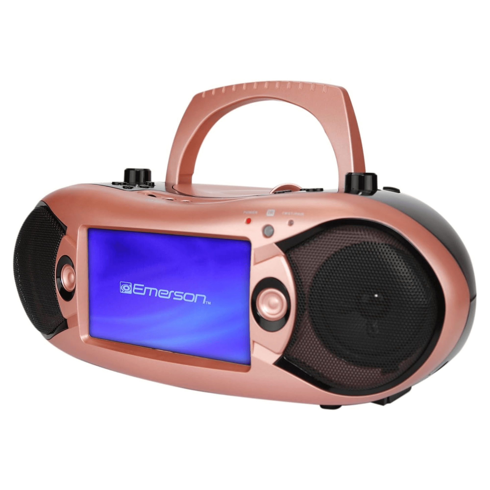 Emerson 7" Bluetooth DVD Boombox w AMFM Radio, Stereo Speakers & Multi-Media
