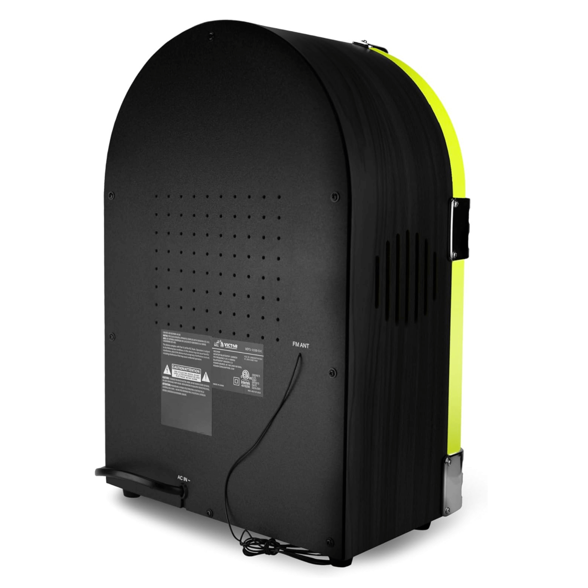 Victor Broadway II Desktop CD Jukebox with Multi-Color LED Lighting and FM Radio