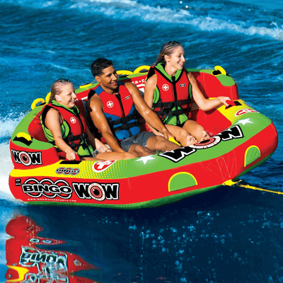 WOW Watersports Bingo 1-3 Person Cockpit Ski Tube w Foam Handles