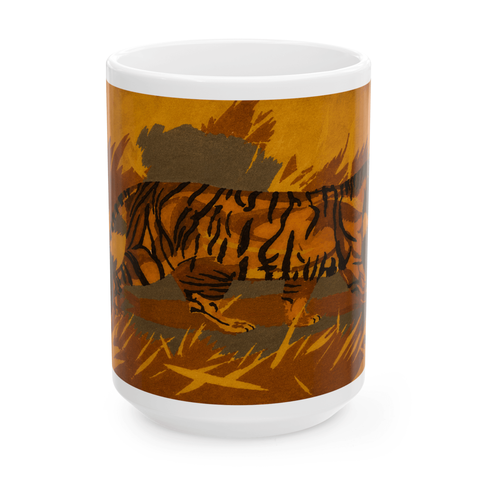 PimsArt Majestic Tiger Illustration Mug From Original Painting
