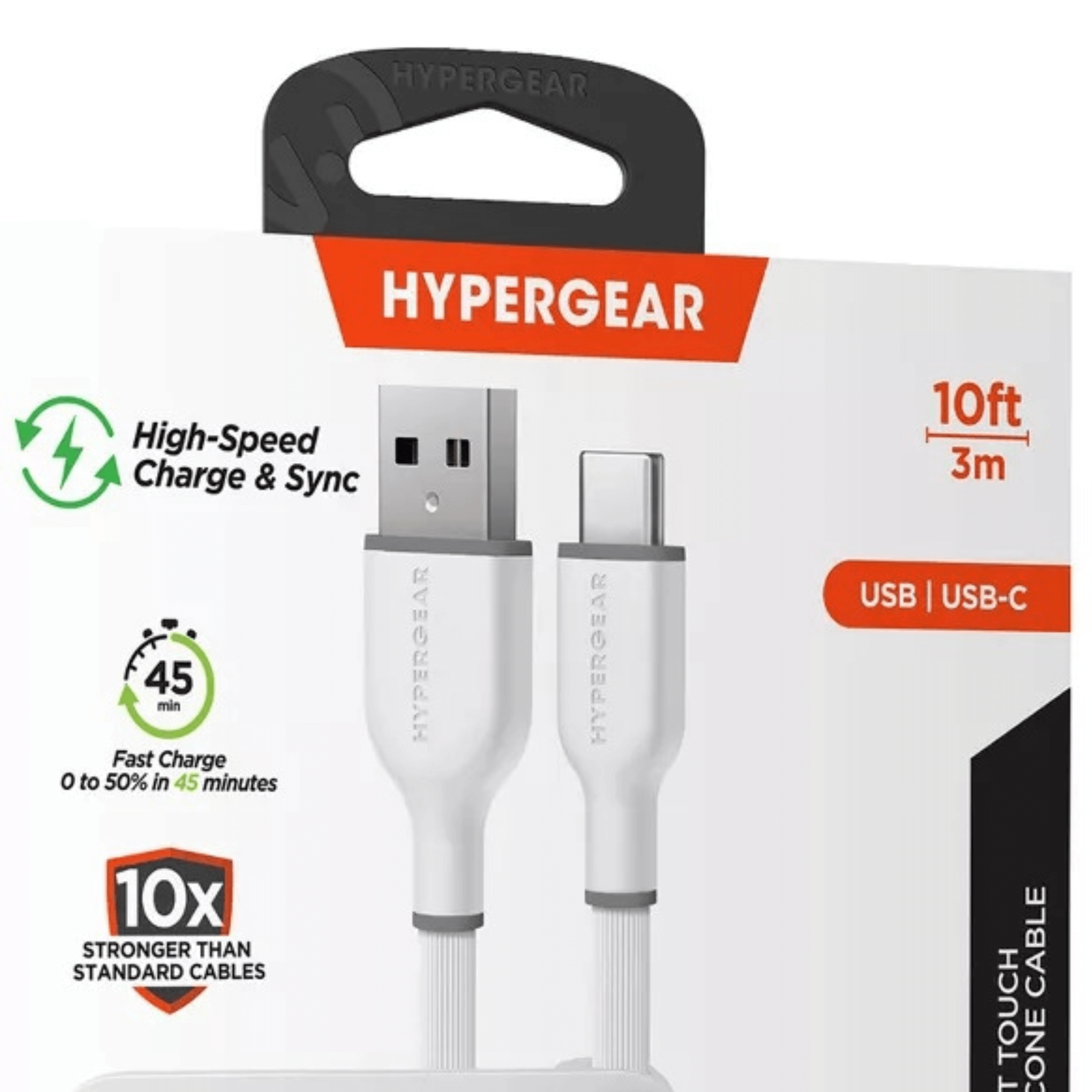 HyperGear Flexi PRO USB to USB-C Cable 10ft