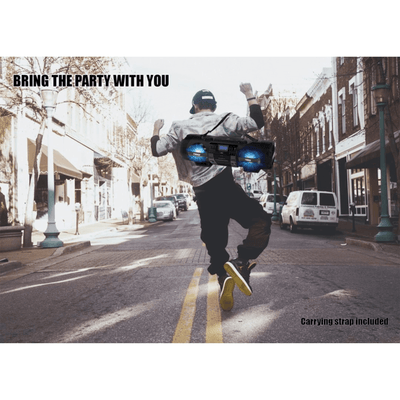 Emerson Dual Subwoofer Bluetooth Boombox - Refurbished