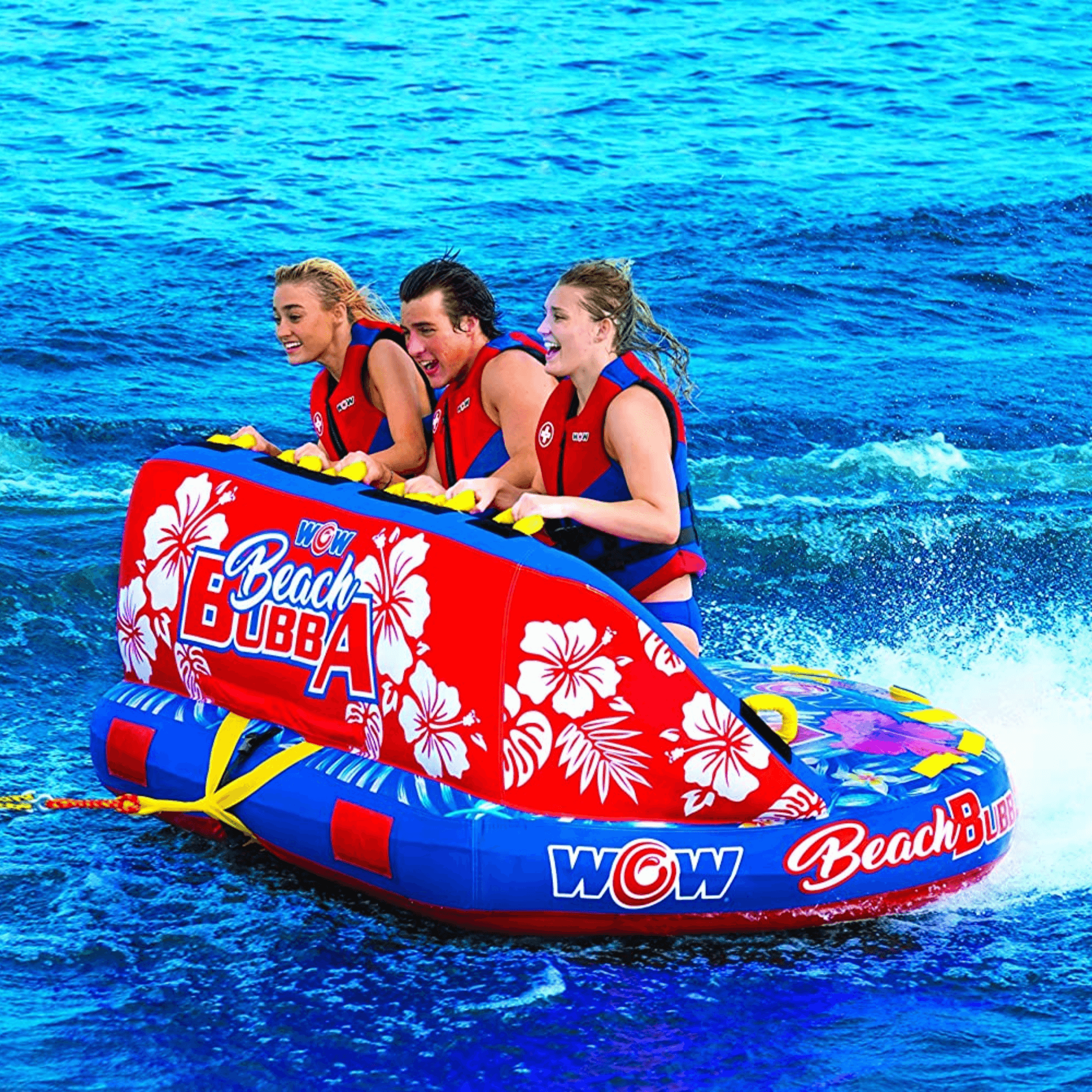 WOW Watersports Beach Bubba 3 Person 3P Towable w Webbing Foam Handles