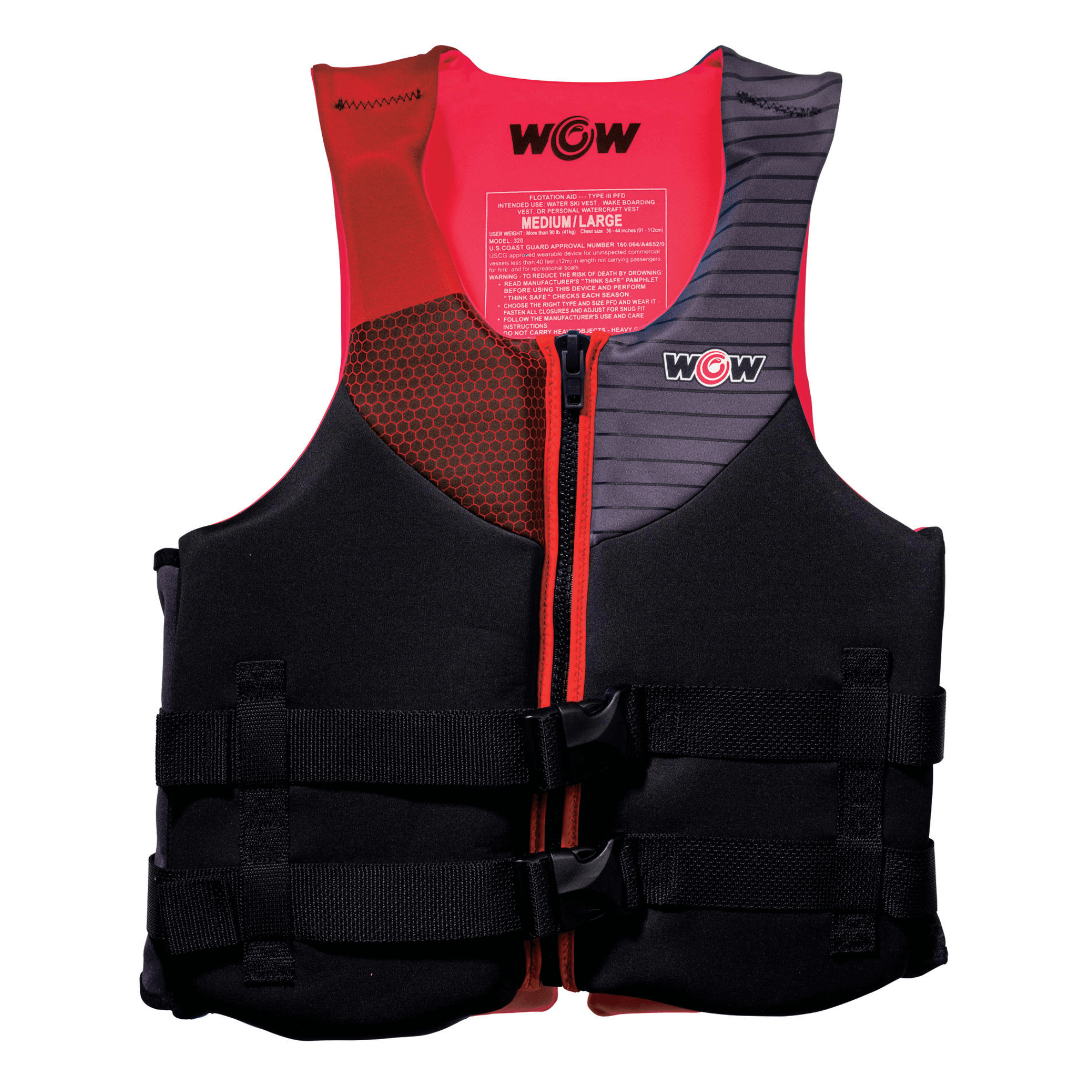 WOW Watersports Feel Good Dual Sized Evoprene PFD Personal Flotation Device