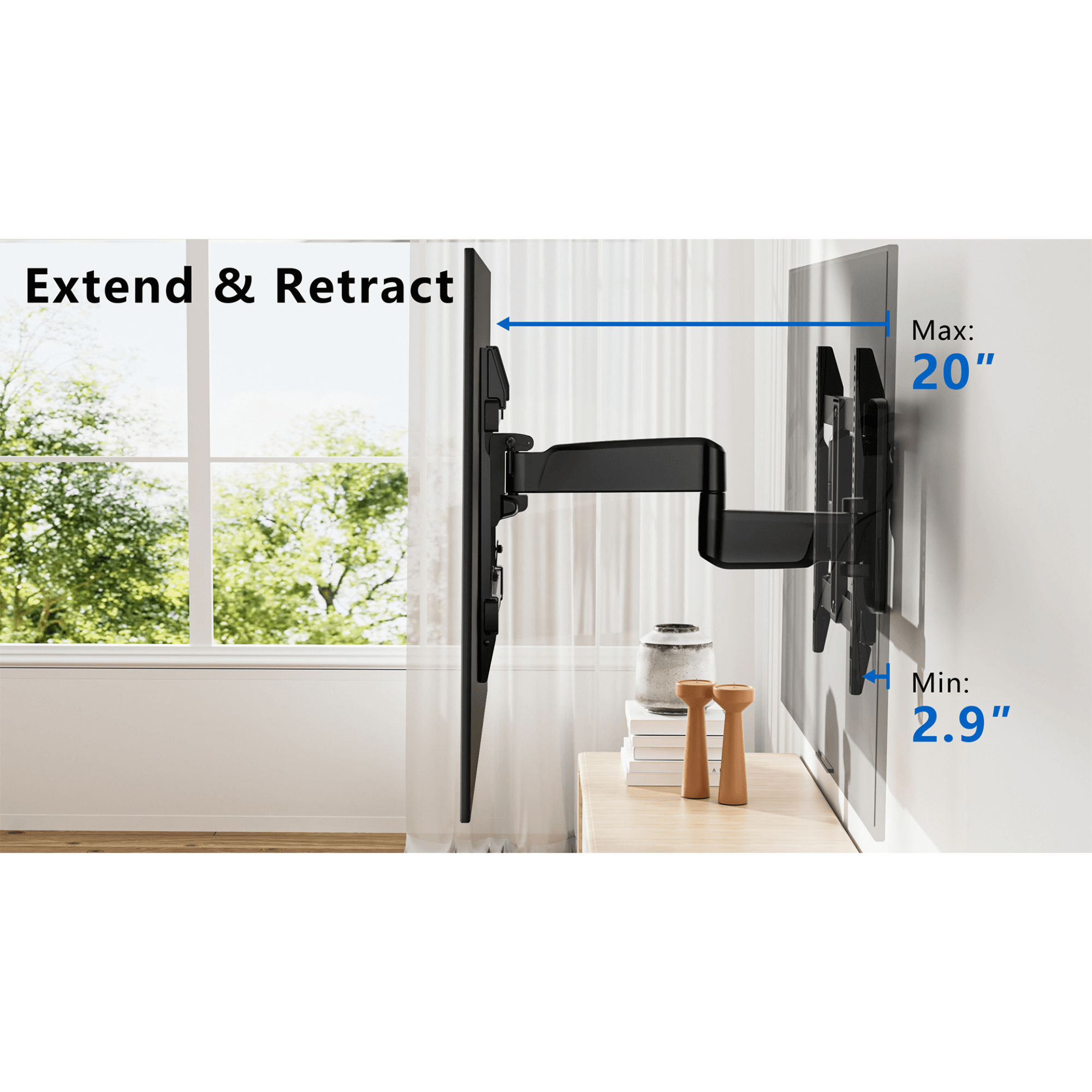 ErgoAV Medium Motion TV Mount for 32" to 65" TVs