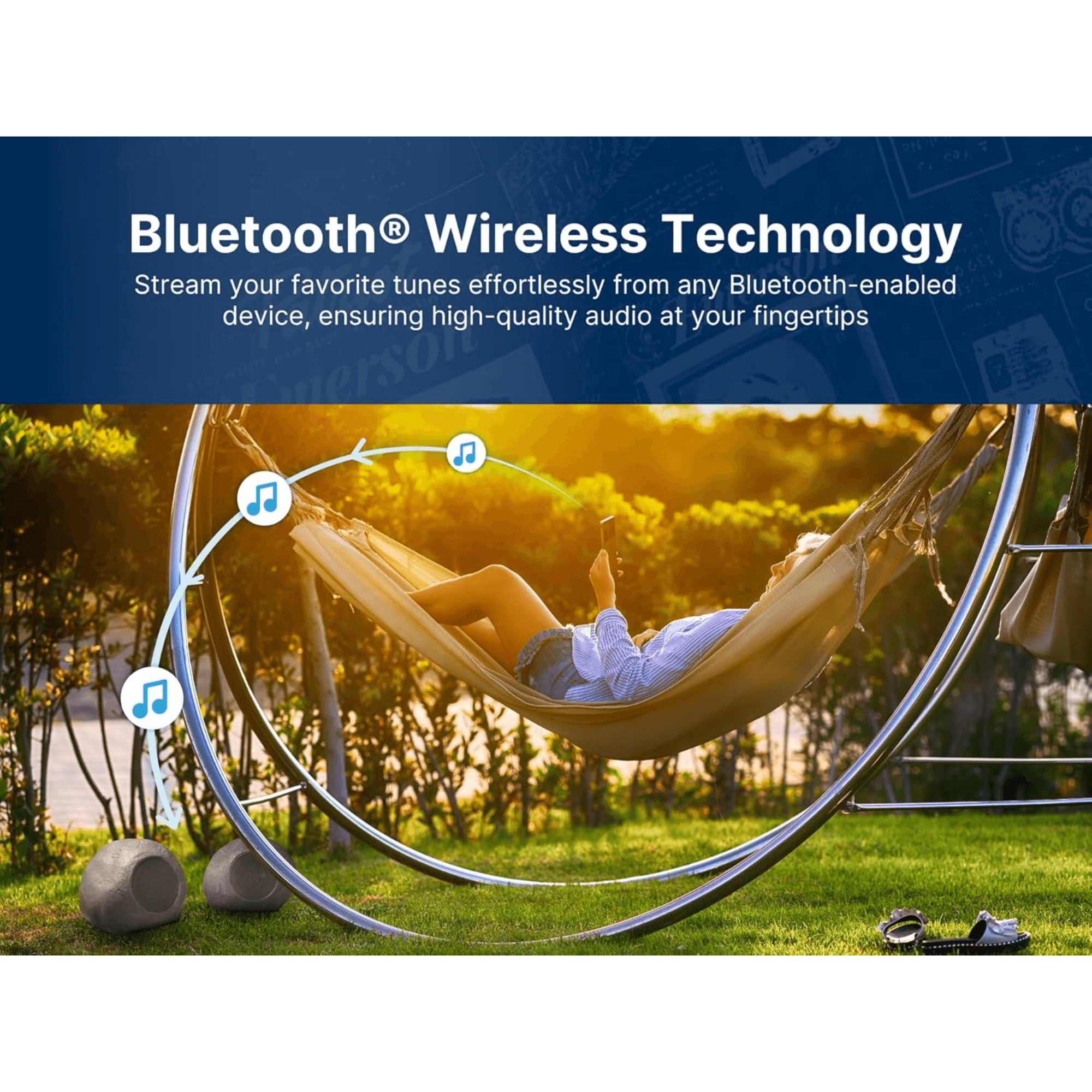 Emerson 1-Pair Mini Pebbles Duo Bluetooth Speakers with TWS