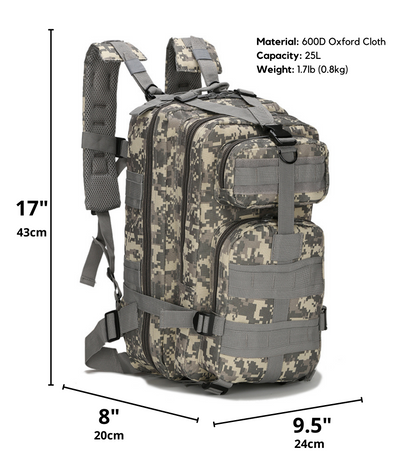 25L Unisex Backpack Molle Bag Rucksack Range Bag