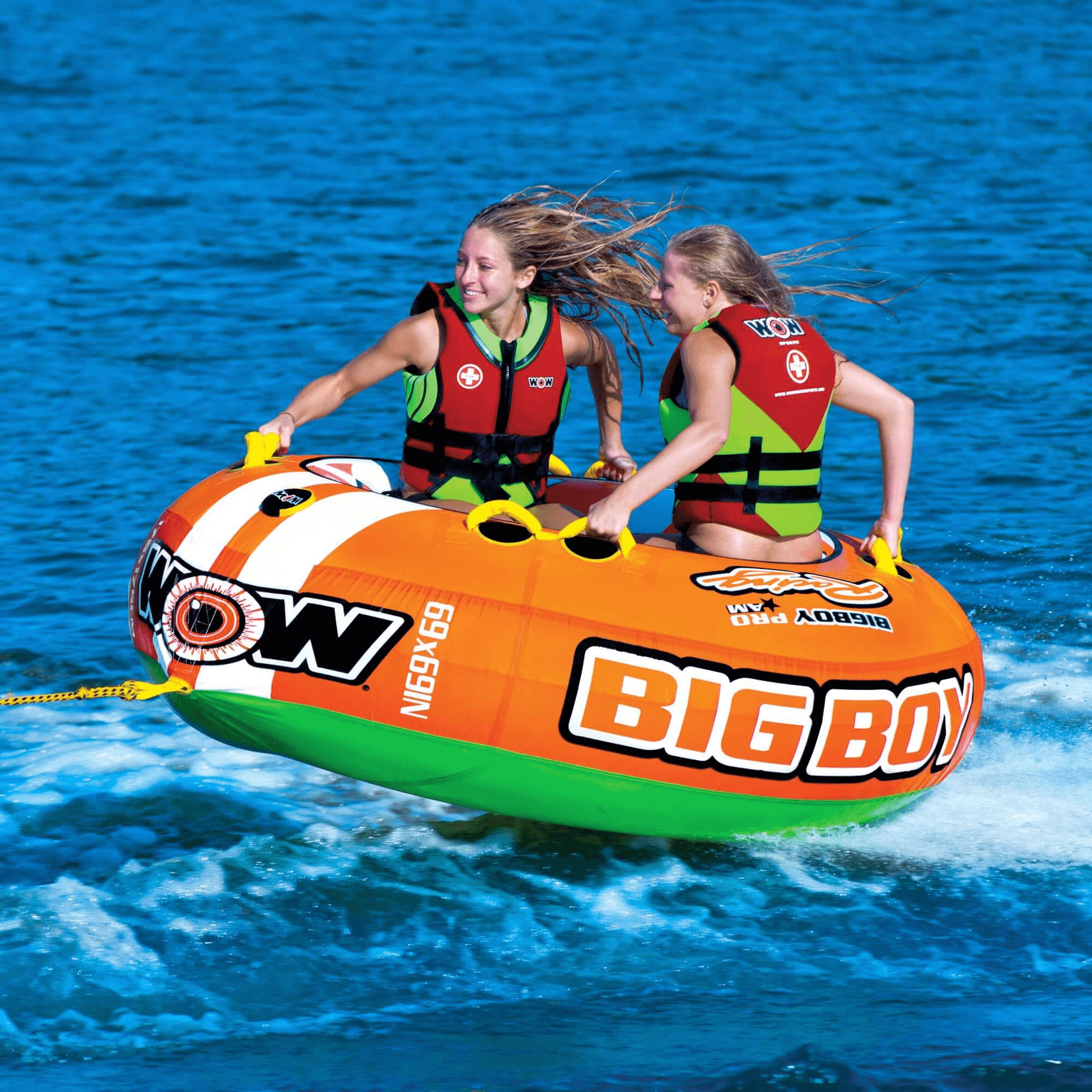 WOW Watersports Big Boy 1 - 4 Person Inflatable Racing Towable Tube