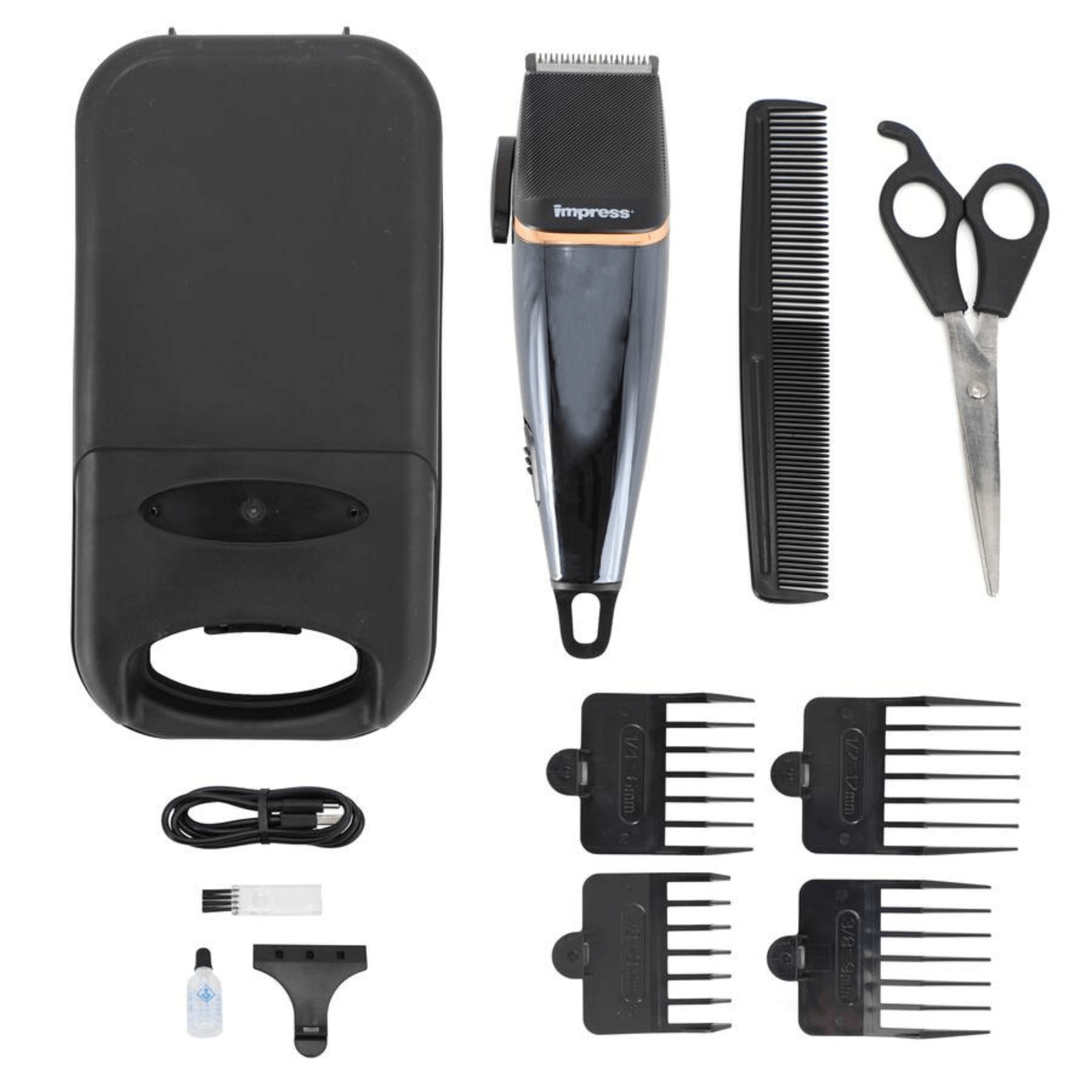 Impress 12-piece USB-C Rechargeable Hair Clipper Kit