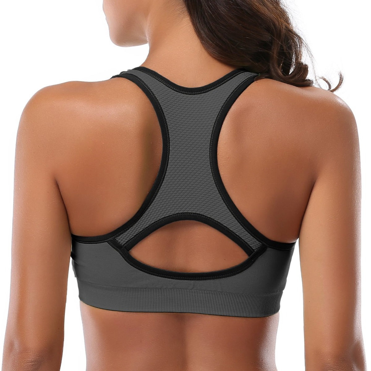 JupiterGear Women’s Stylish Racerback Athletic Sports Bra | Padded Seamless High Impact Support for Yoga, Gym Workouts, Fitness Training and Running