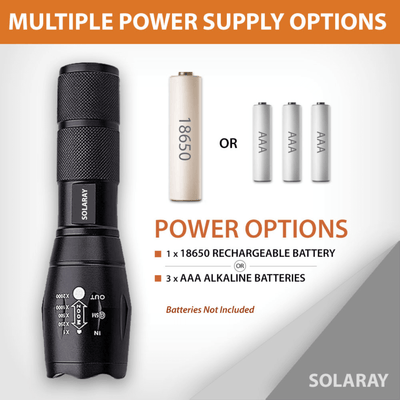 Solaray ZX-1 AAA Battery LED Flashlight 2-Pack