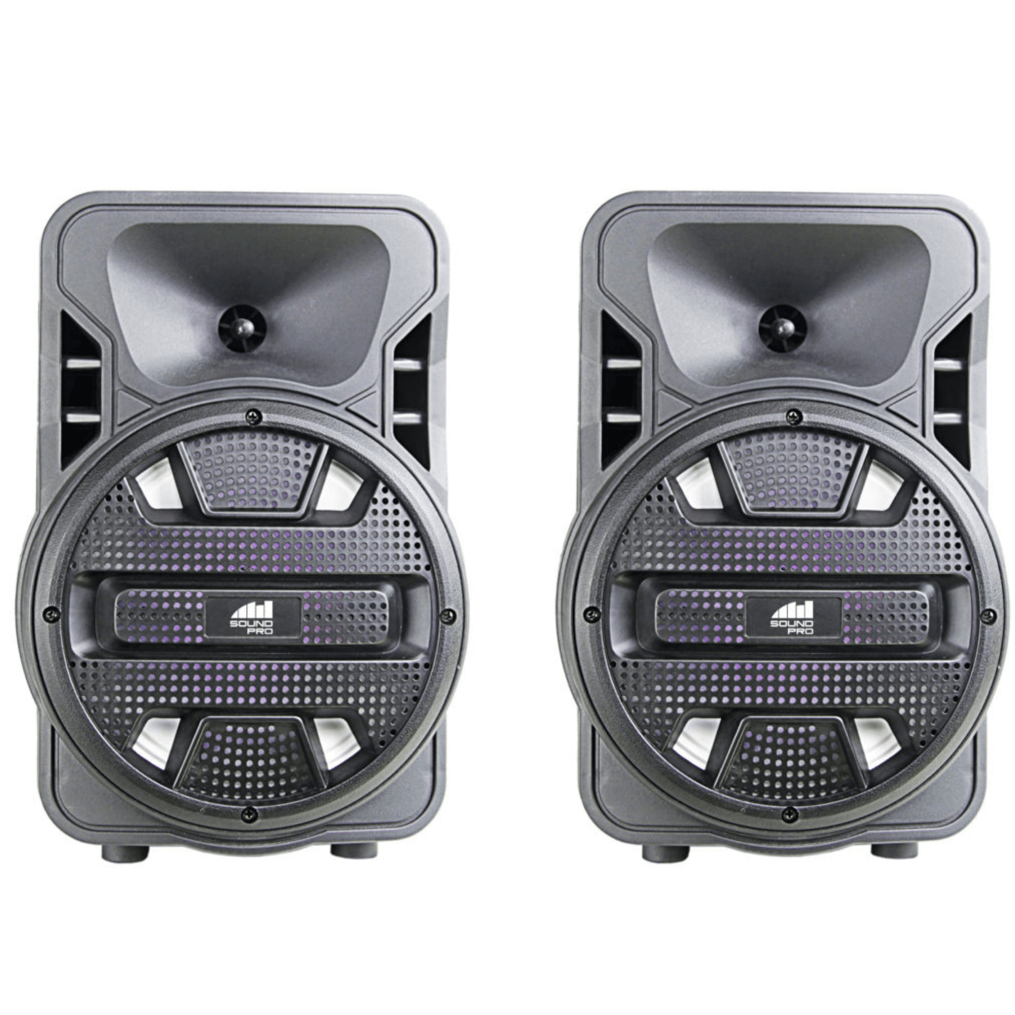 Naxa Dual 8" BT Party Speakers with Disco Light - Refurbished