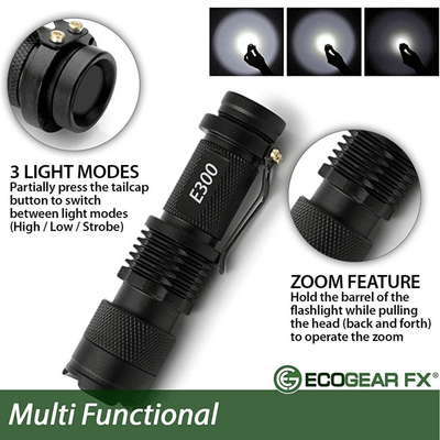 EcoGear FX E300 EDC Tactical Flashlight